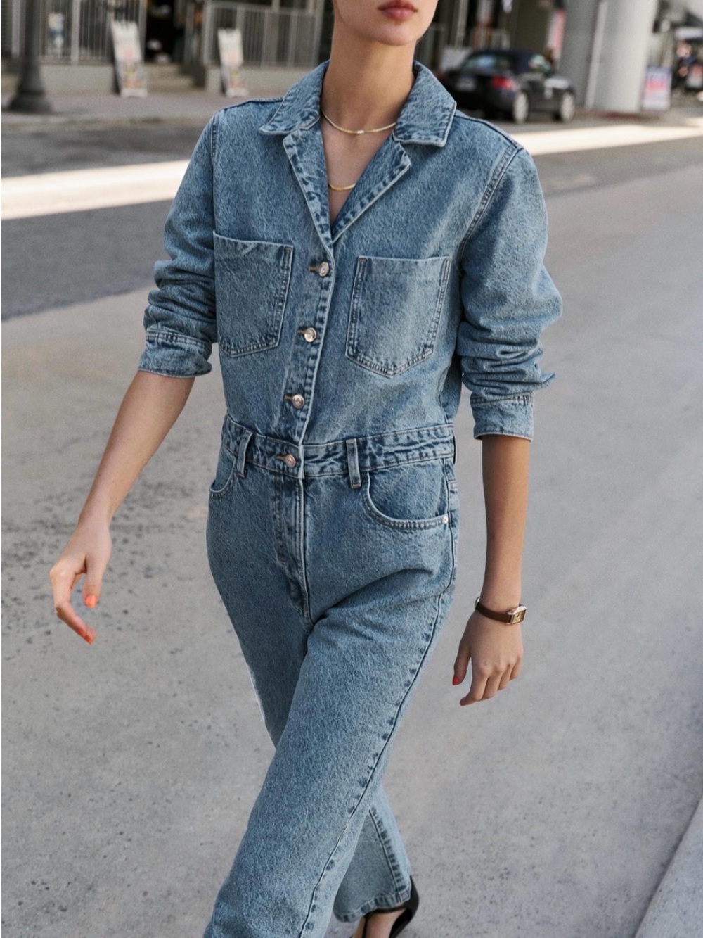 Zara Denim Jumpsuit